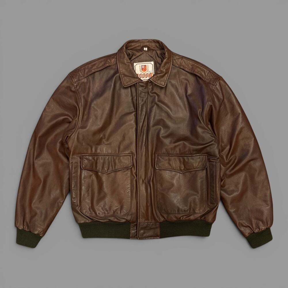Baracuta XL men’s g9 Flying brown leather jacket bomber motorcycle riding biker